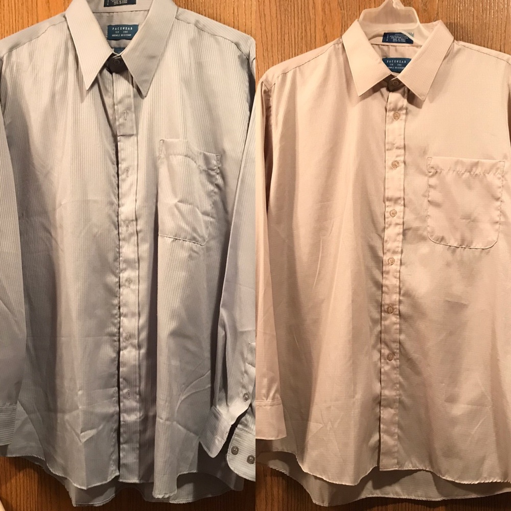 Two Pacewear Dress Shirts